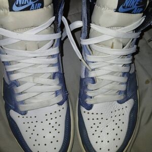 New Air Jordan 1 Retro High OG University Blue Black White 555088-134 Sz 8.5